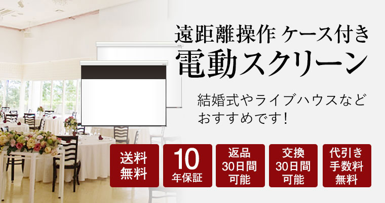 電動スクリーン ケース付き