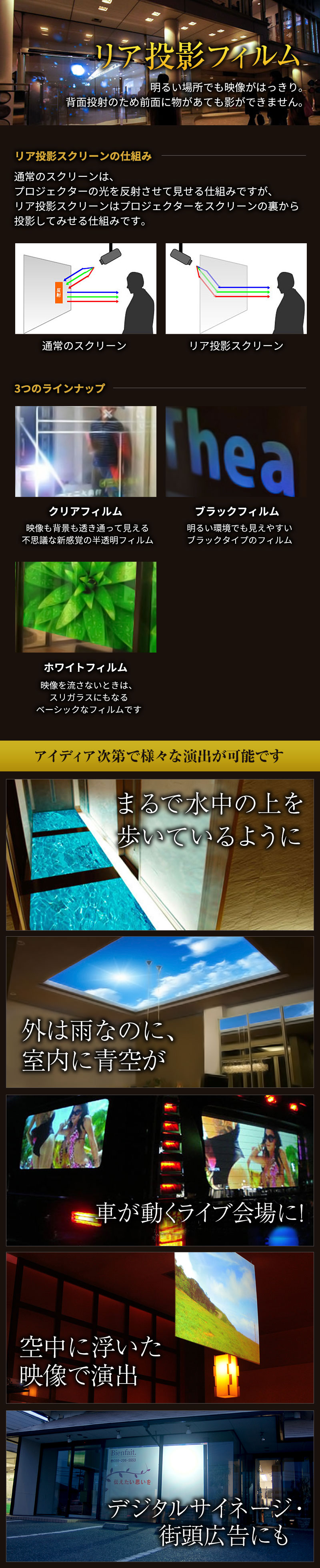 リア透過フィルム一覧