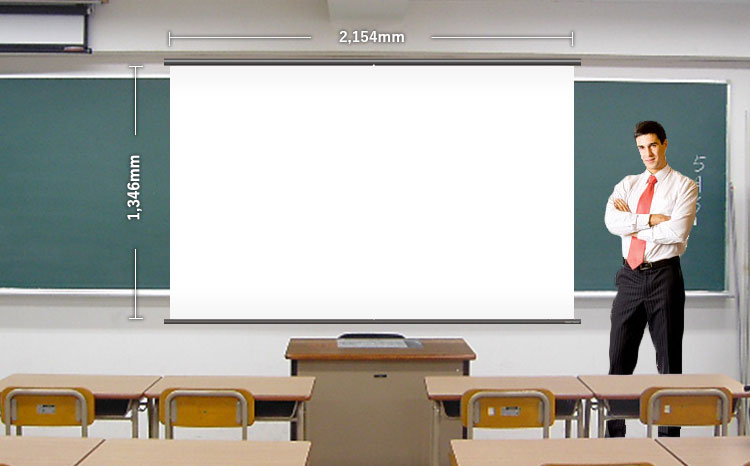 100インチの寸法イメージ