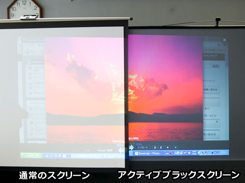 アクティブブラックスクリーン